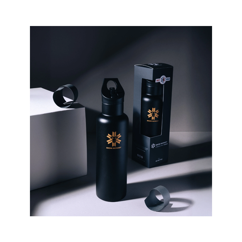 Flaška Go-getter črna 0,6 L SNOW MONKEY