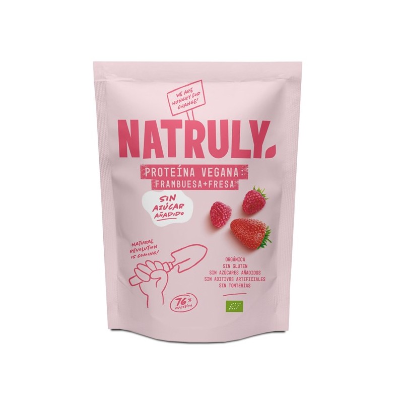 Natruly Bio veganske beljakovine malina in jagoda 350 g