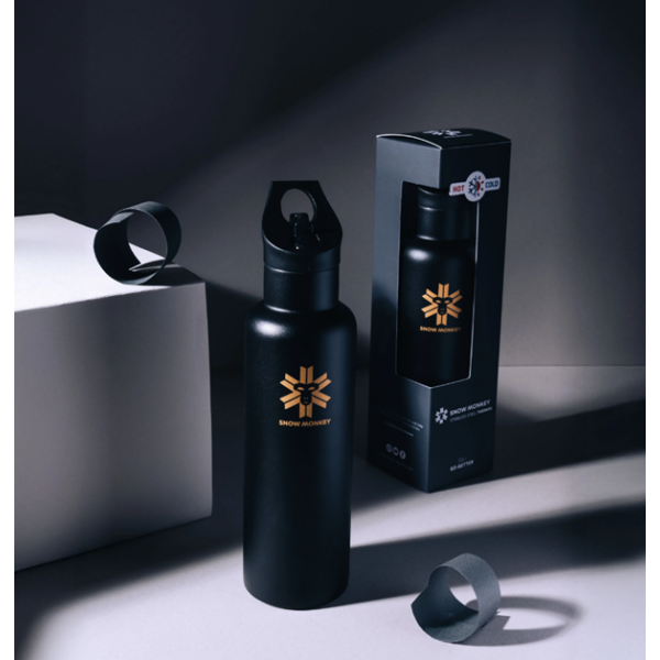 Flaška Go-getter črna 0,6 L SNOW MONKEY