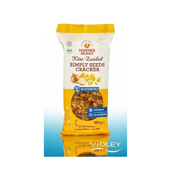 Krekerji simply seeds sirna čebula 100 g Hammer Muhle