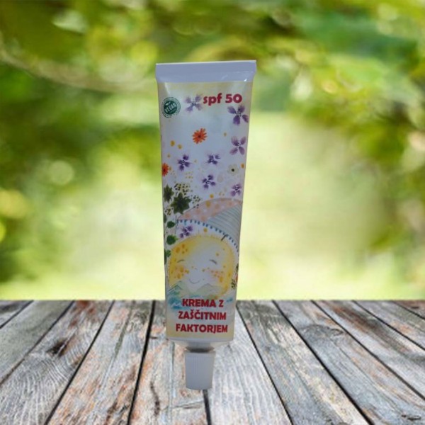 Krema z zaščitnim faktorjem 50 za otroke 75 ml Cvetka