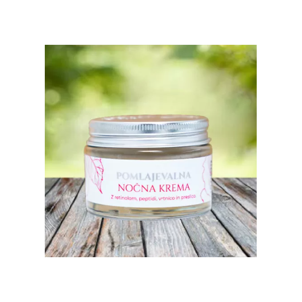 Pomlajevalna nočna krema Vrtnica 50 ml, Cvetka