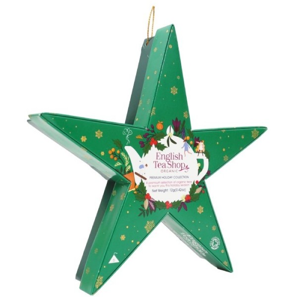 Organic Premium Holiday Collection, zelena zvezda, 12 g, English Tea Shop