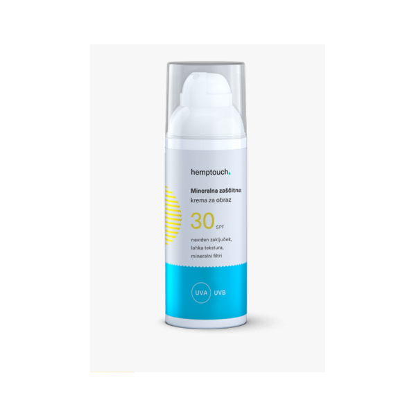 Mineralna zaščitna krema za obraz spf 30, 50 ml, Hemptouch