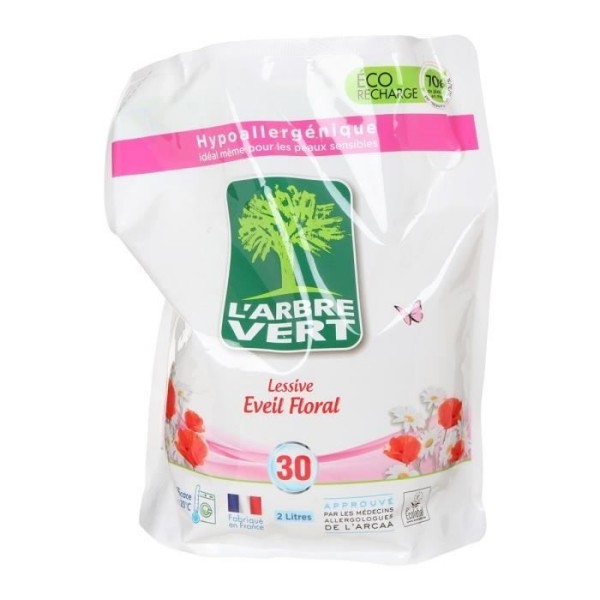 Tekoče pralno sredstvo rožni vonj Refil 1,53L, Larbre Vert