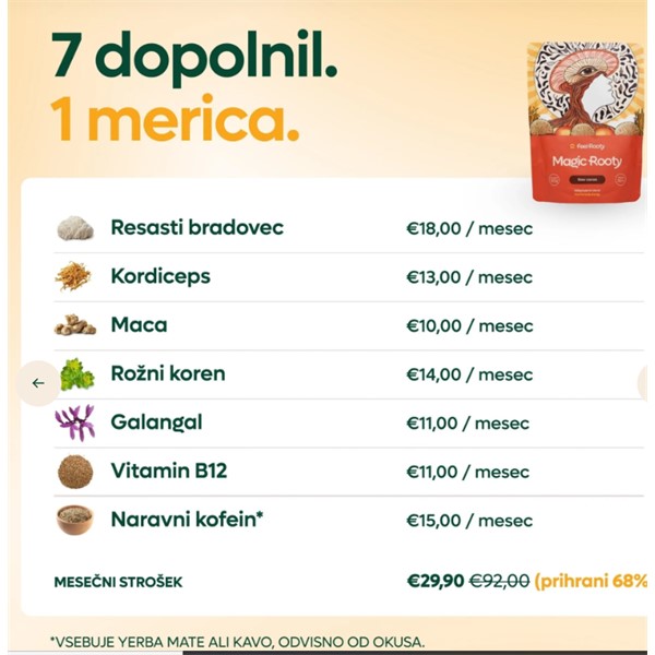 MagicRooty kava napitek 120g
