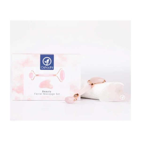 GUA SHA beauty masažni set iz roževca