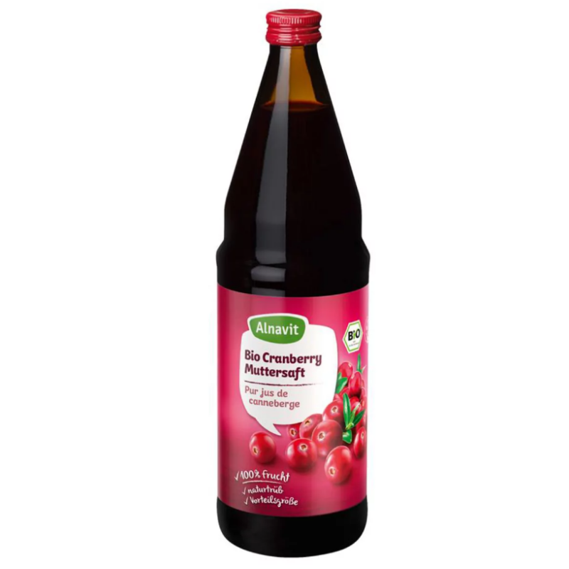 Bio 100 % brusnicčni sok 750 ml Alnavit