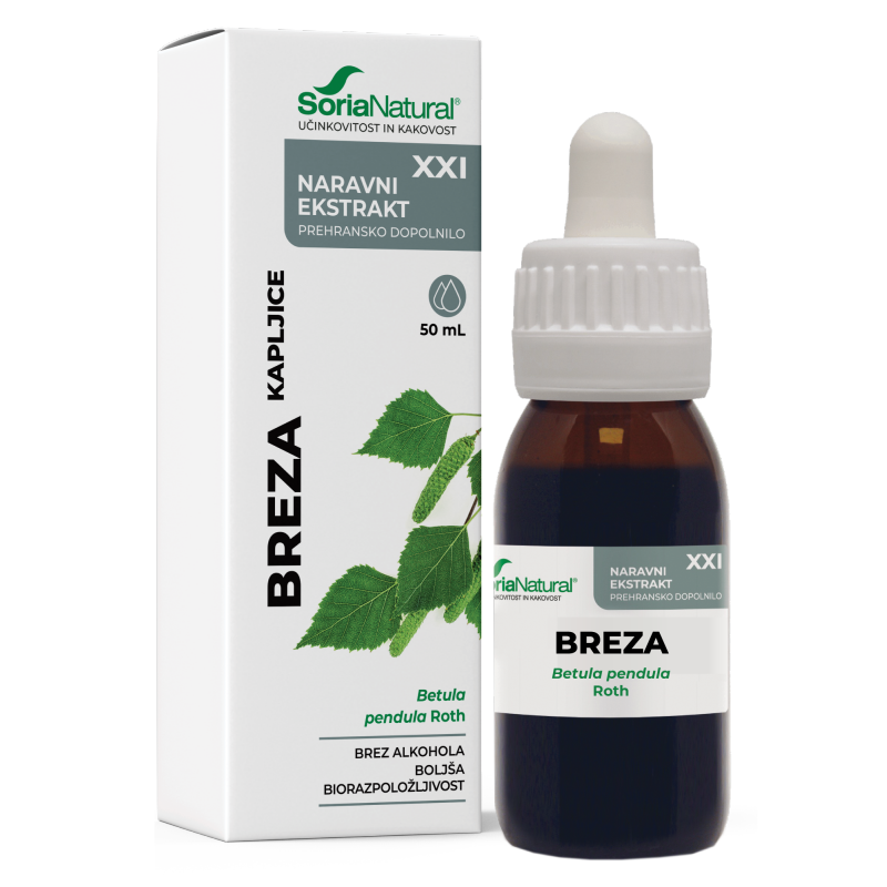 Kapljice breza XXI 50ml Soria Natural