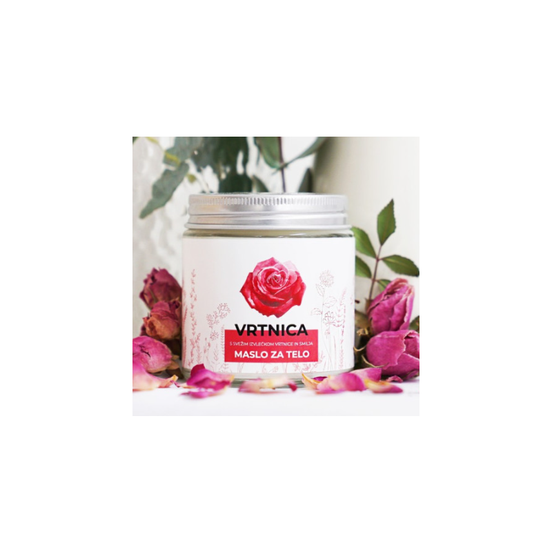 Maslo za telo vrtnica in smilj 130ml Cvetka