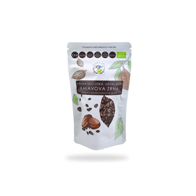 Presna ekološka drobljena kakavova zrna, 100 g, drobtinka