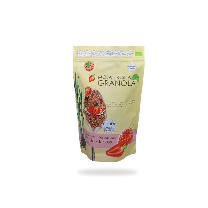 Presna ekološka granola jagoda in kokos 230g drobTinka