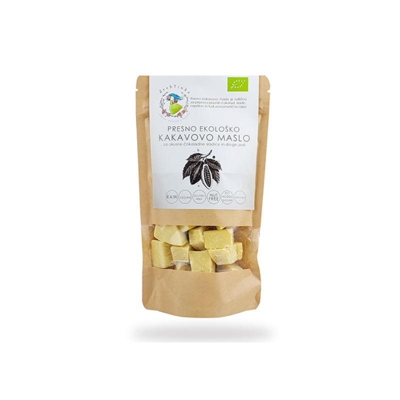 Presno ekološko kakavovo maslo 180 g drobtinka
