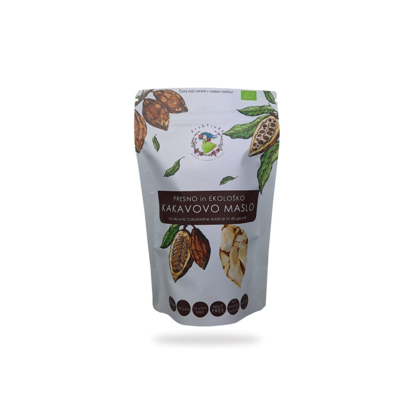Presno ekološko kakavovo maslo 180 g drobtinka