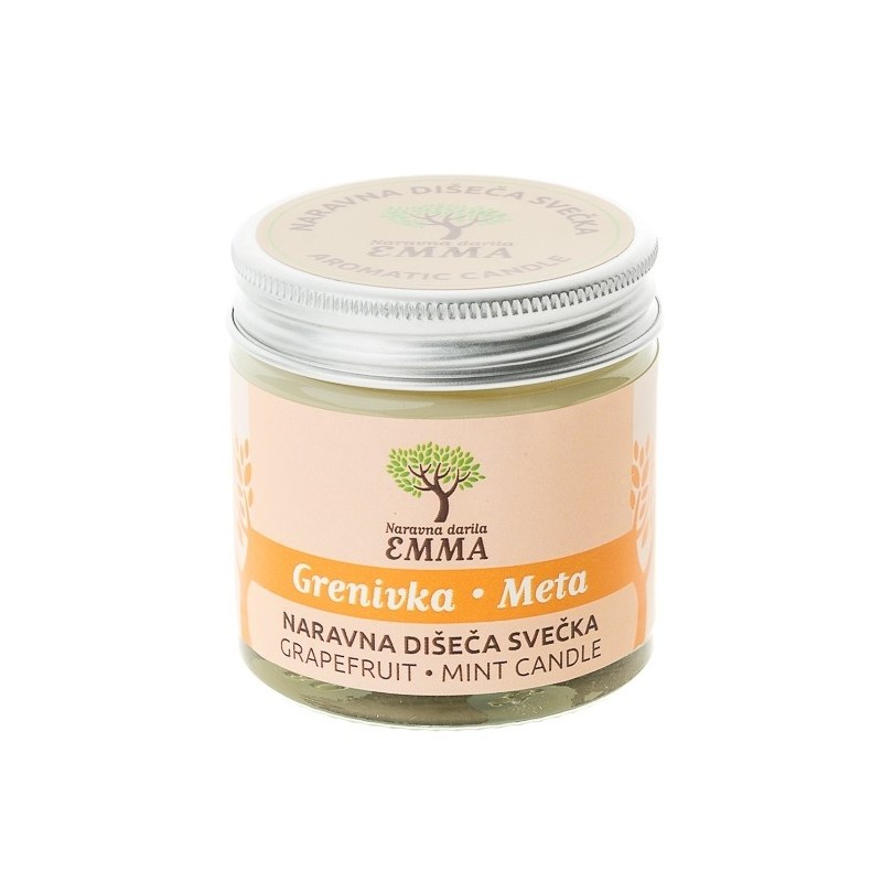 Naravna dišeča svečka grenivka in meta Emma