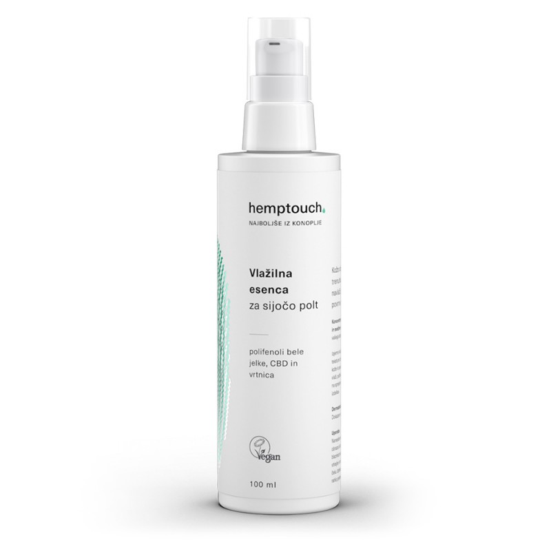 Vlažilna esenca za sijočo polt 100ml Hemptouch