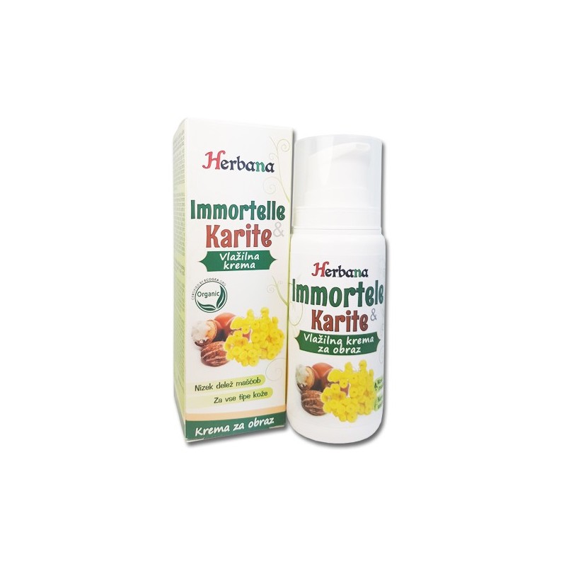 Immortelle in karite vlažilna krema za obraz 100ml Herbana