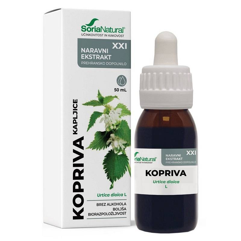 Kapljice kopriva XXI 30 kapsul Soria Natural