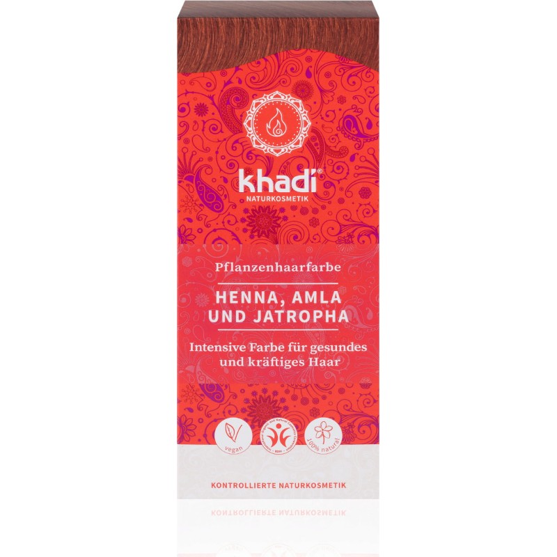 Rastlinska barva za lase KANA AMLA JATROFA 100g Khadi
