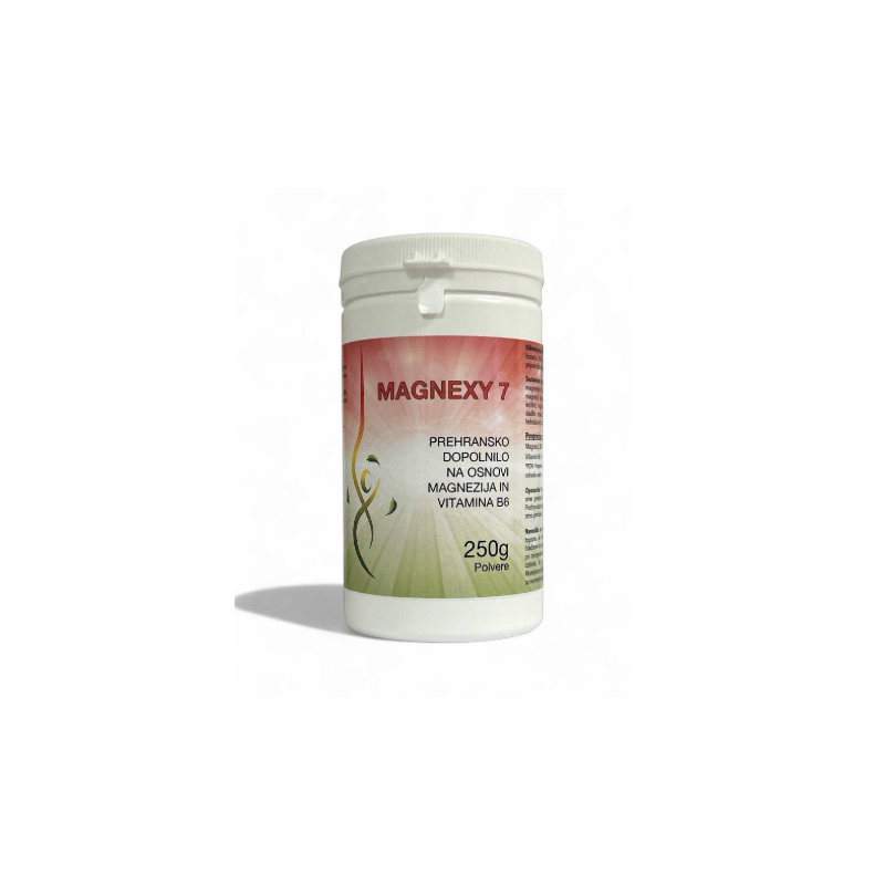 Magnexy 7 - prehransko dopolnilo v prahu iz magnezija in vitamina B6 250g