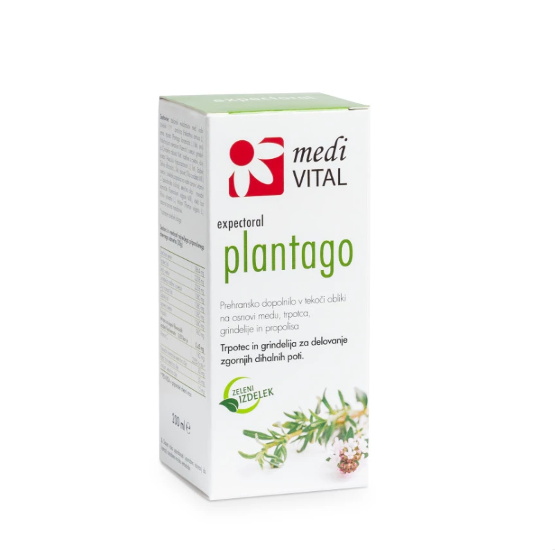 Plantago sirup 200 ml Medivital