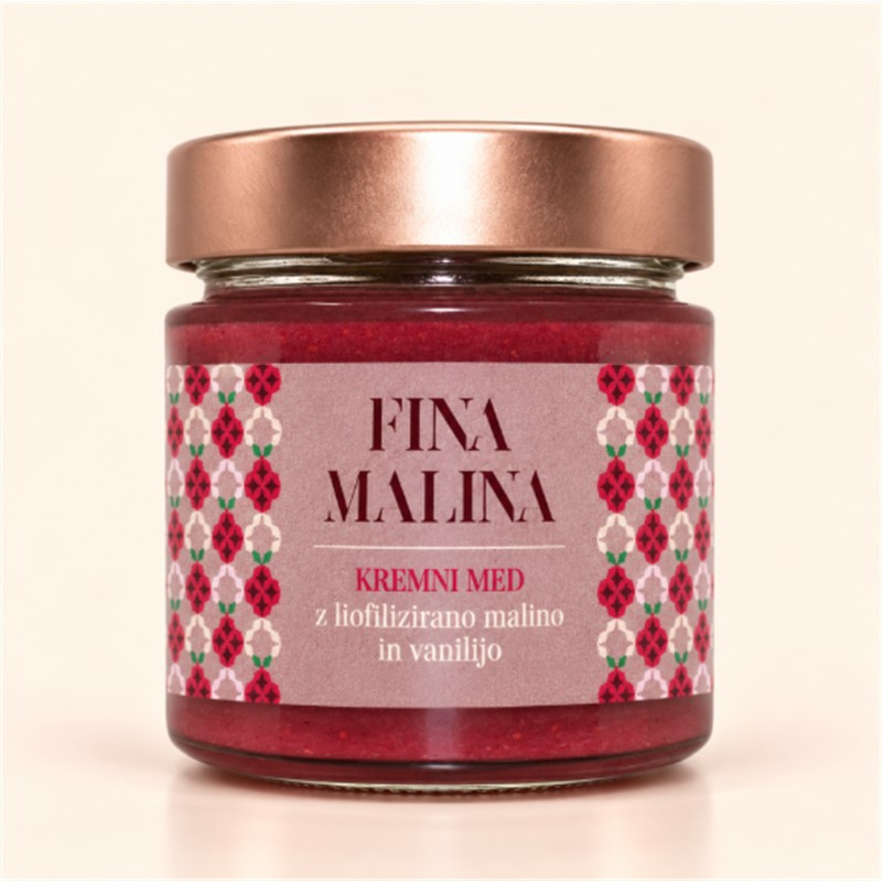 Kremni med Fina malina 250 g Mr. Bee