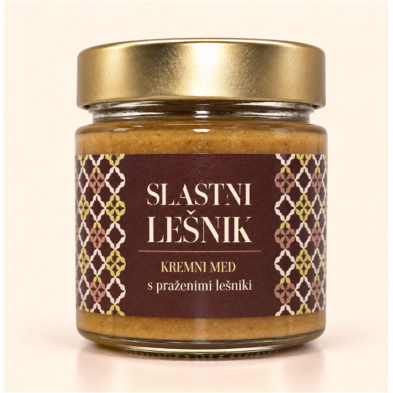 Kremni med Slastni lešnik250 g Mr. Bee