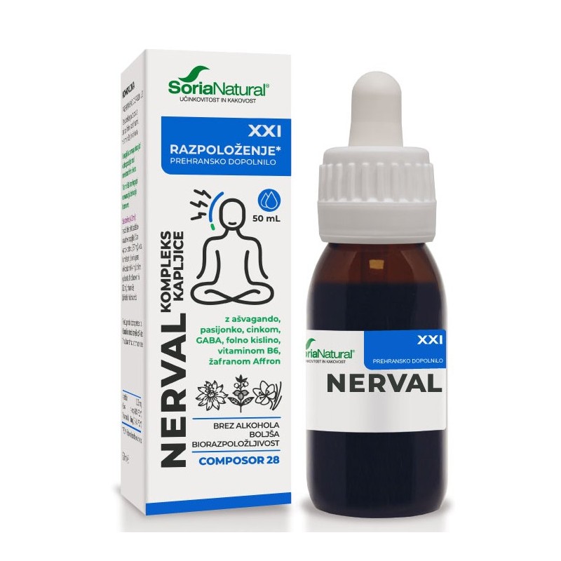 Kapljice nerval 50ml Soria Natural