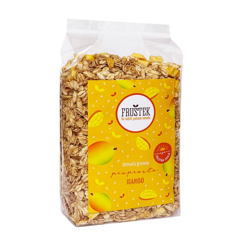 Granola preprosto mango 350g Fruštek