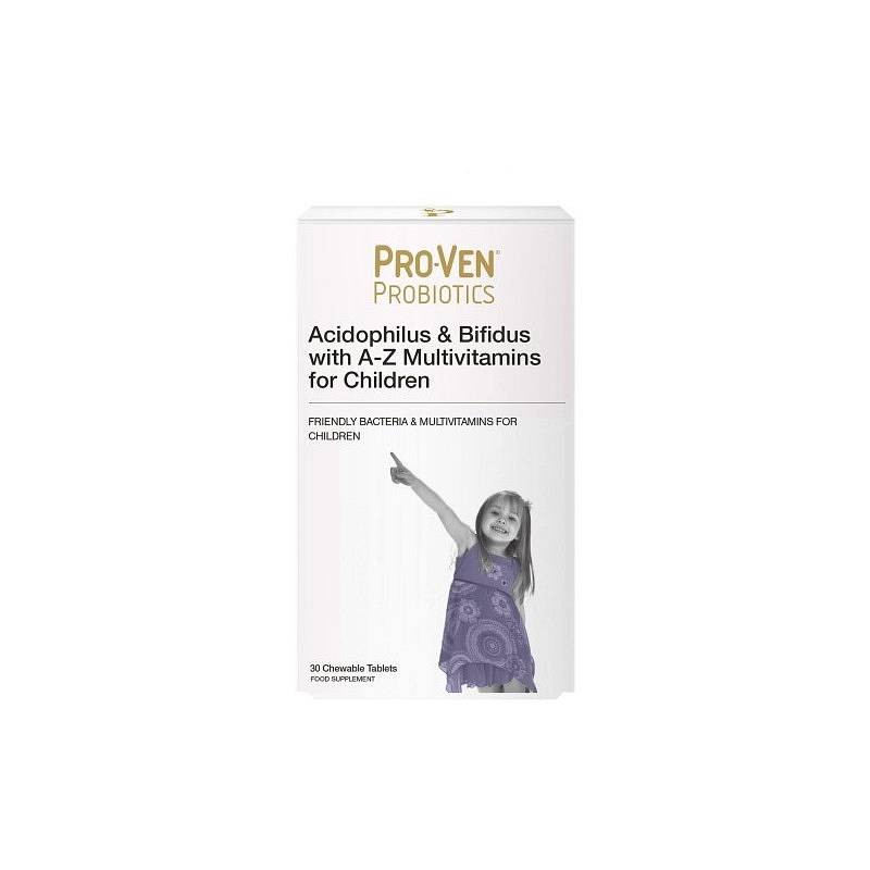 Otroški probiotik Acidophilus & Bifidus z vitamini Proven