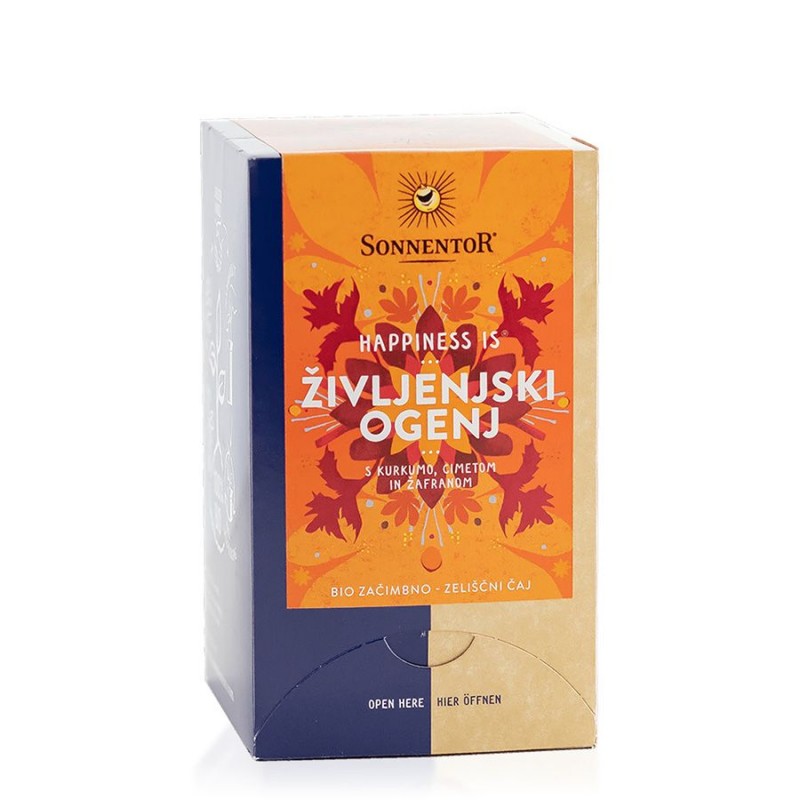 bio začimbno-zeliščni čaj Življenjski ogen 18 vrečk Sonnentor