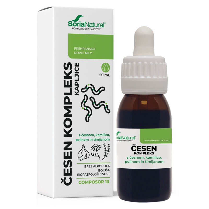 Kapljice česen kompleks 50ml Soria Natural