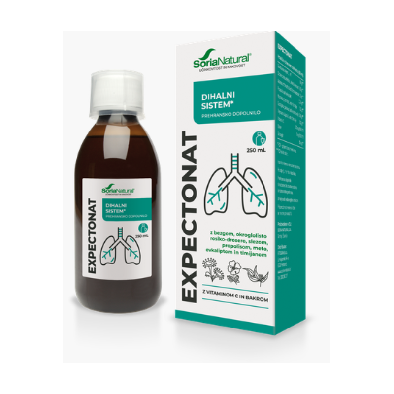 Expectonat sirup za dihala 250ml Soria Natural