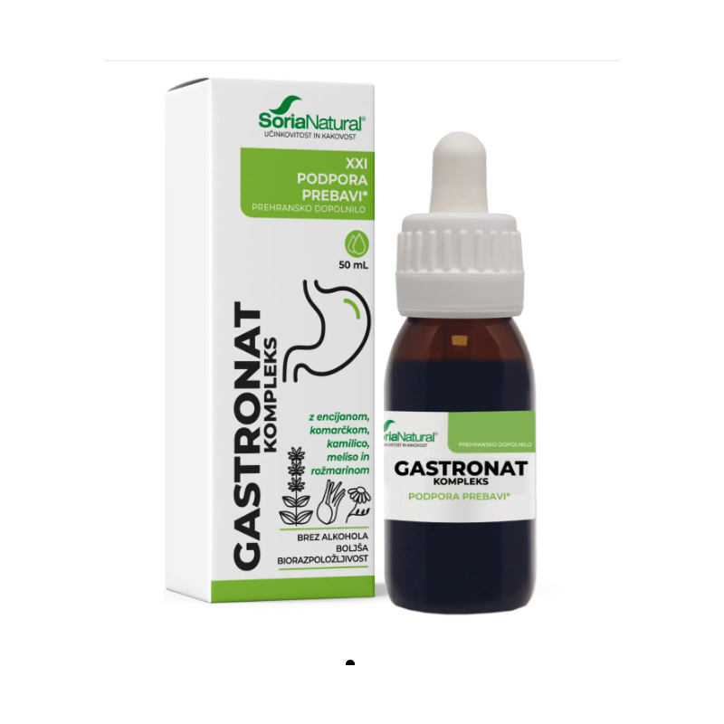 Gastronat kompleks XXI kapljice brez alkohola 50 ml Soria Natural