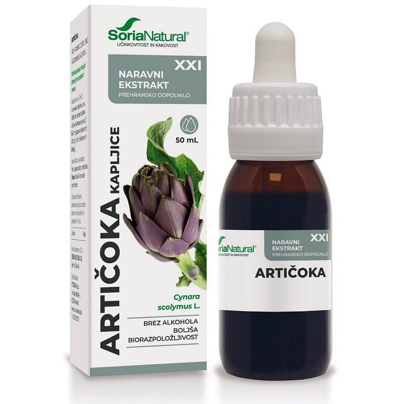 Kapljice artičoka XXL 50ml Soria Natural