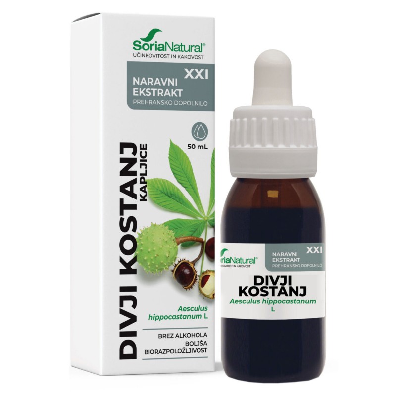 Kapljice divji kostanj XXI 50ml Soria Natural
