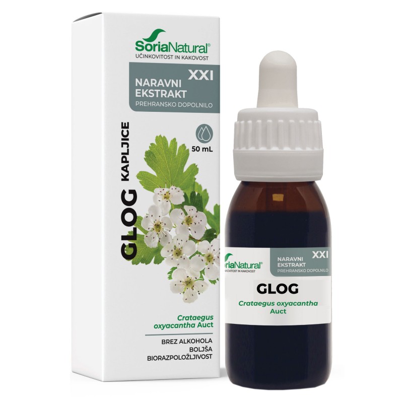 Kapljice glog XXI 50ml Soria Natural