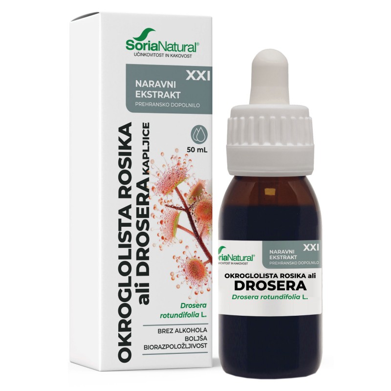 Kapljice okroglolista rosika (drosera) XXI 50ml Soria Natural
