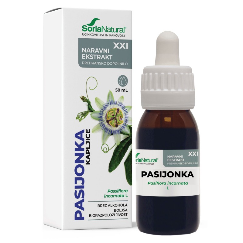 Kapljice pasijonka XXI 50ml Soria Natural