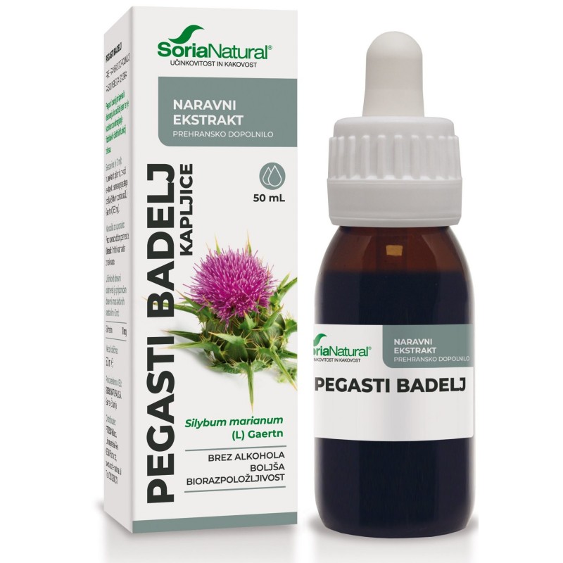 Kapljice pegasti badelj 50ml Soria Natural