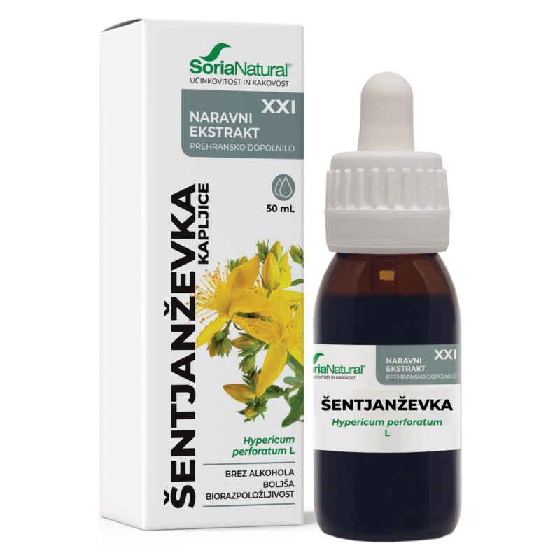 Kapljice šentjanževka XXI 50ml Soria Natural