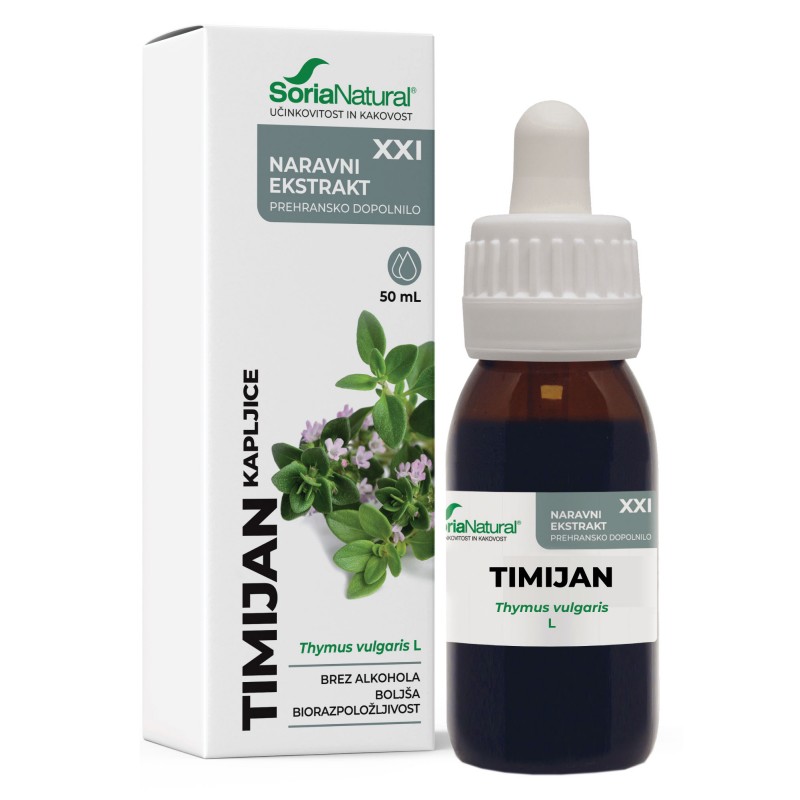 Kapljice timijan 50ml Soria Natural