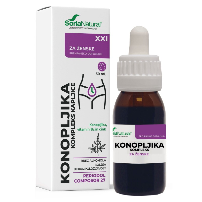 Kapljice konopljika XXI 50ml Soria Natural