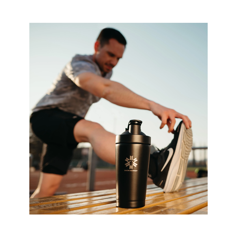 Športni šejker črna 0,45 l SNOW MONKEY