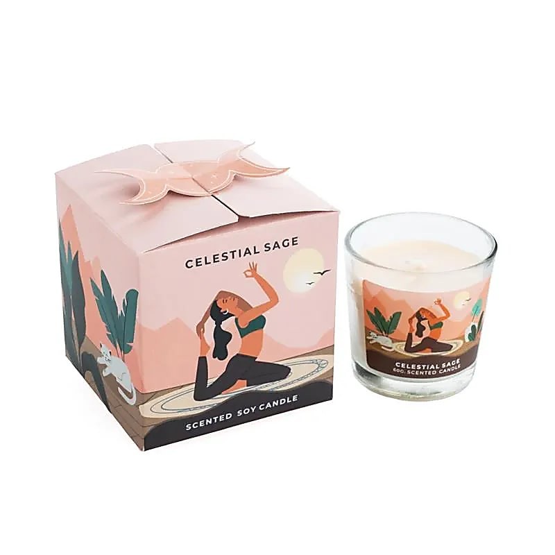 Moonshine Yoga sveča iz sojinega voska Nebeški modrec