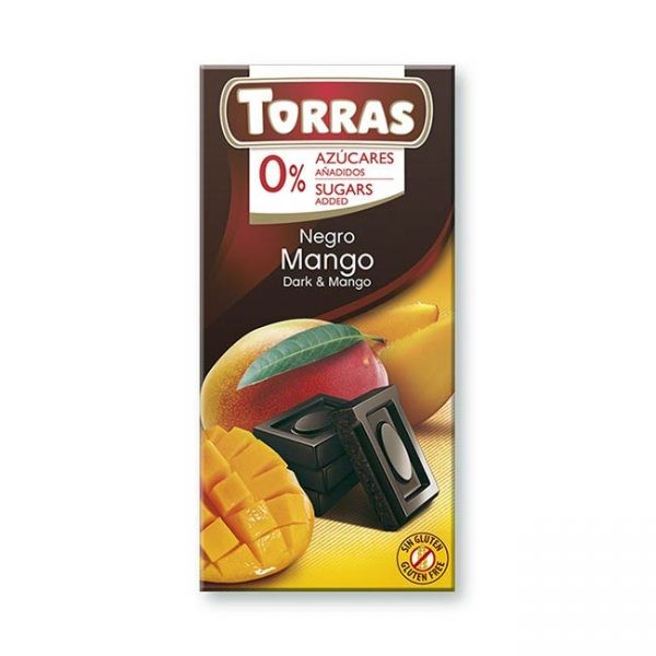 Temna čokolada z mangom 75g TORRAS