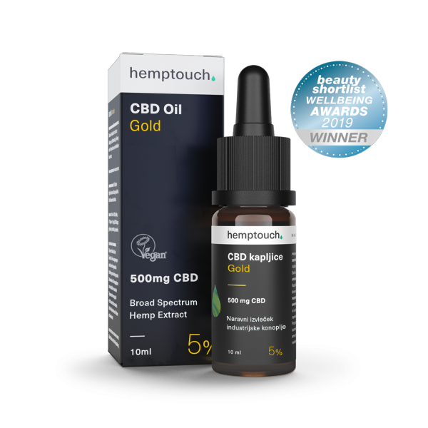 CBD kapljice Gold 5% 10ml Hemptouch