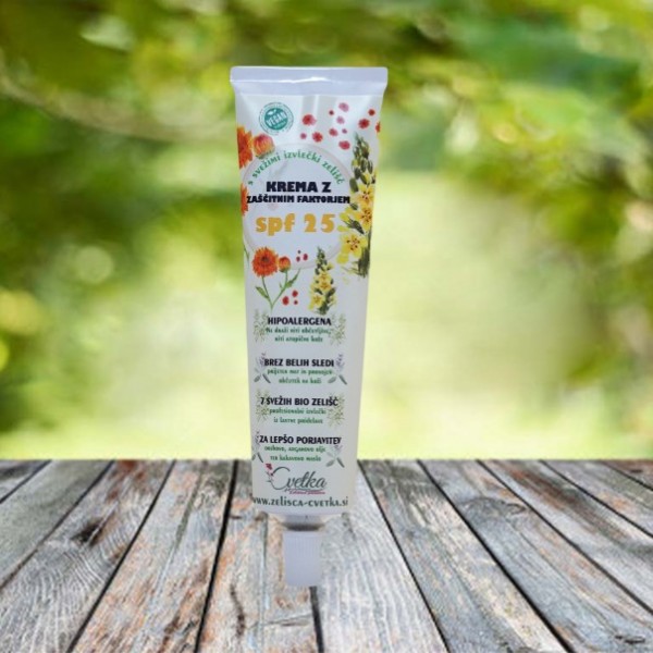 Krema za sončenje spf 25 75ml CVETKA