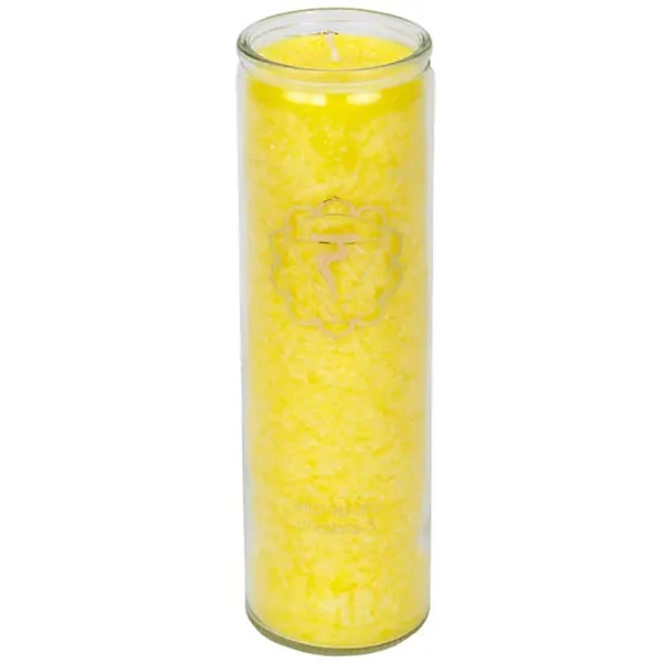 Dišeča sveča 3. čakra rumena 21x6,5 cm