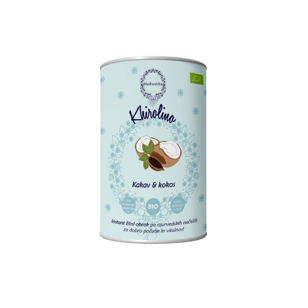 Bio Instant žitni obrok Khirolino Kakav in Kokos, 330 g, MadhuraVita
